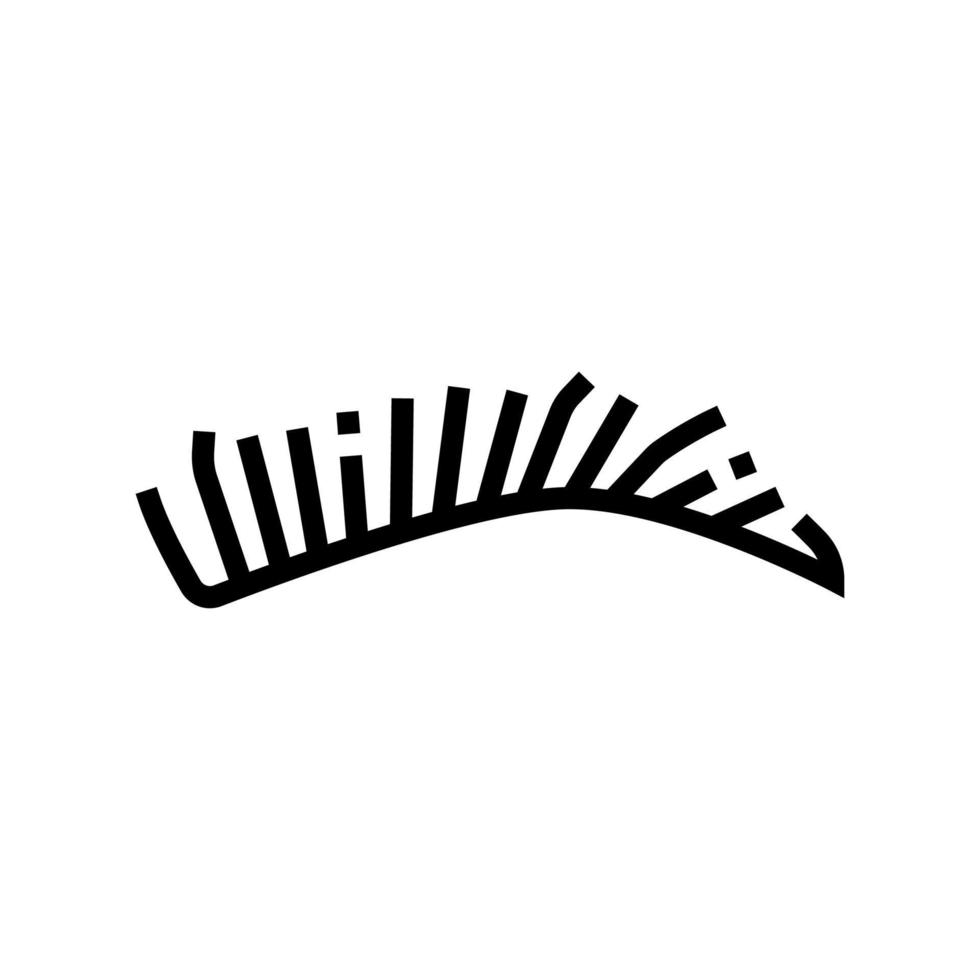 natural eyebrow line icon vector illustration