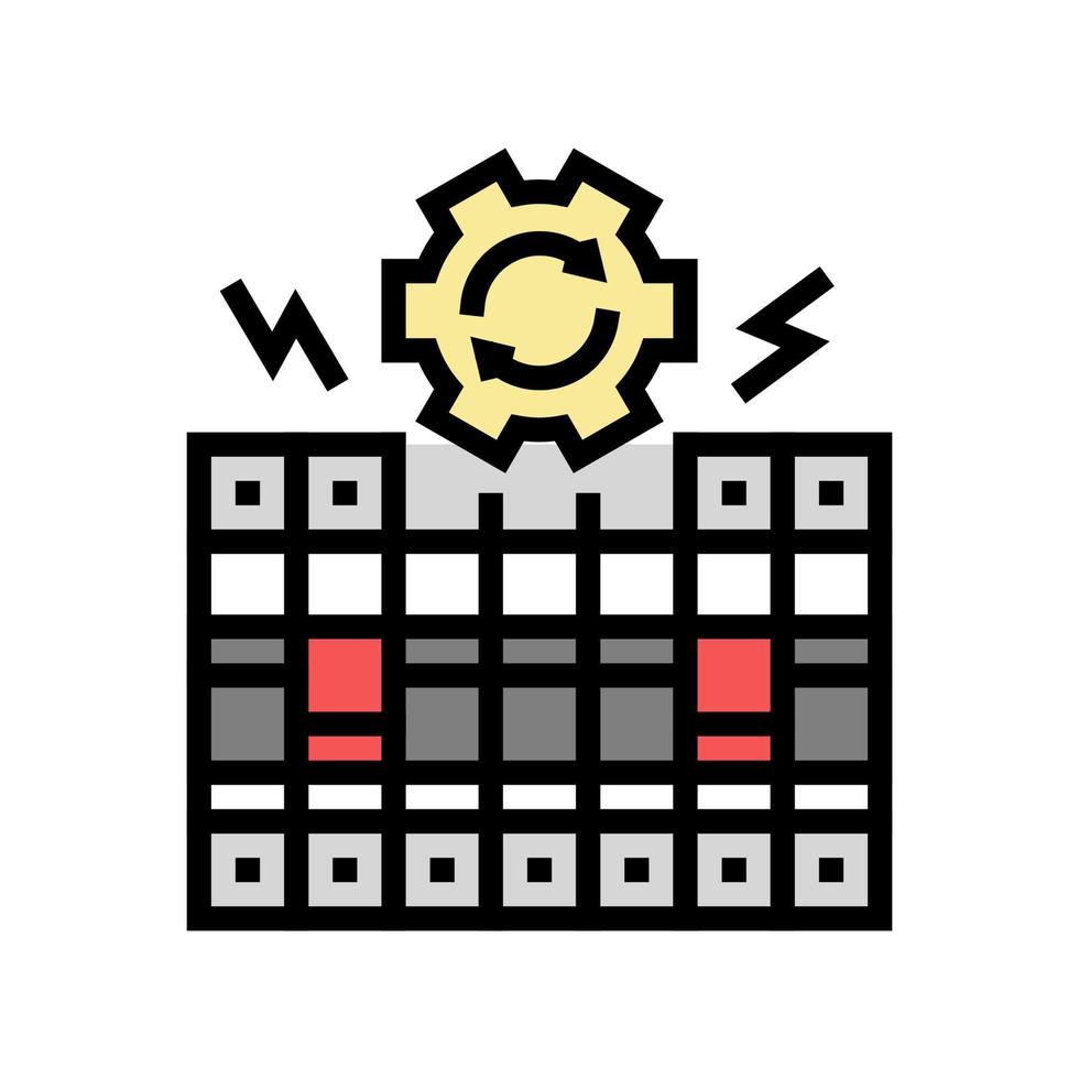 ilustración de vector de icono de color de reemplazo de caja de fusibles