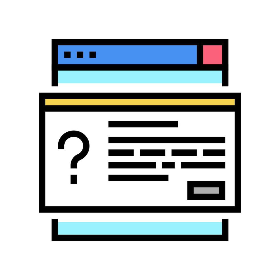 question online ask color icon vector illustration