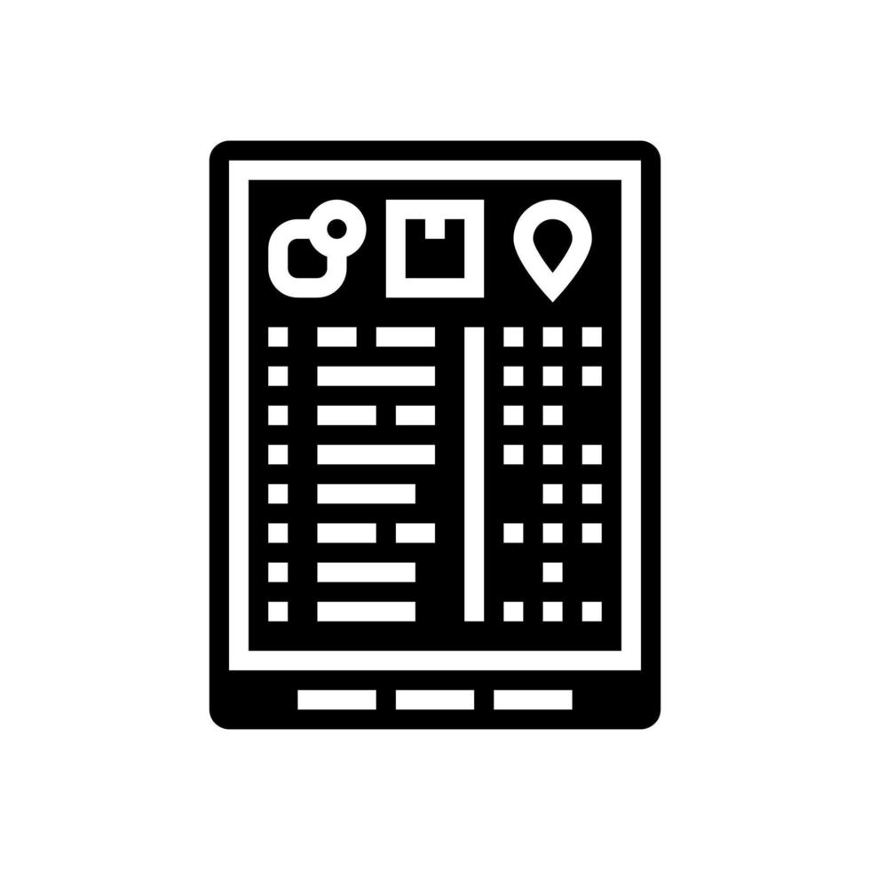 item list report glyph icon vector illustration