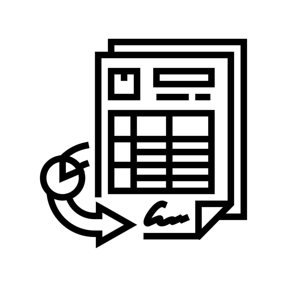 restock report line icon vector illustration