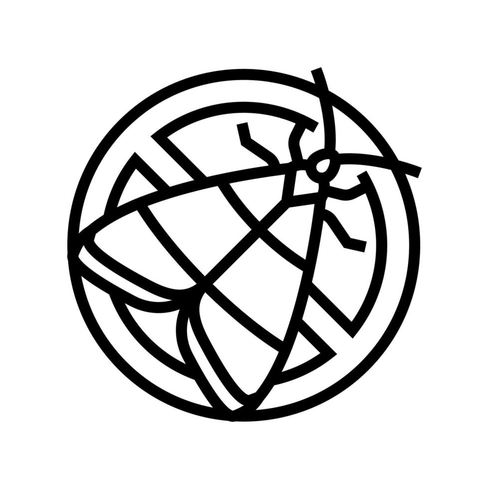 moth control line icon vector illustration