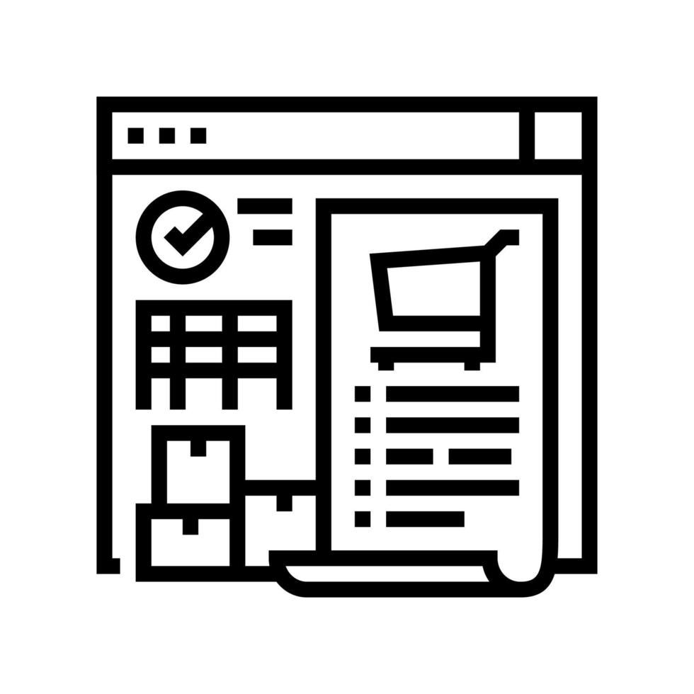 purchase order report line icon vector illustration