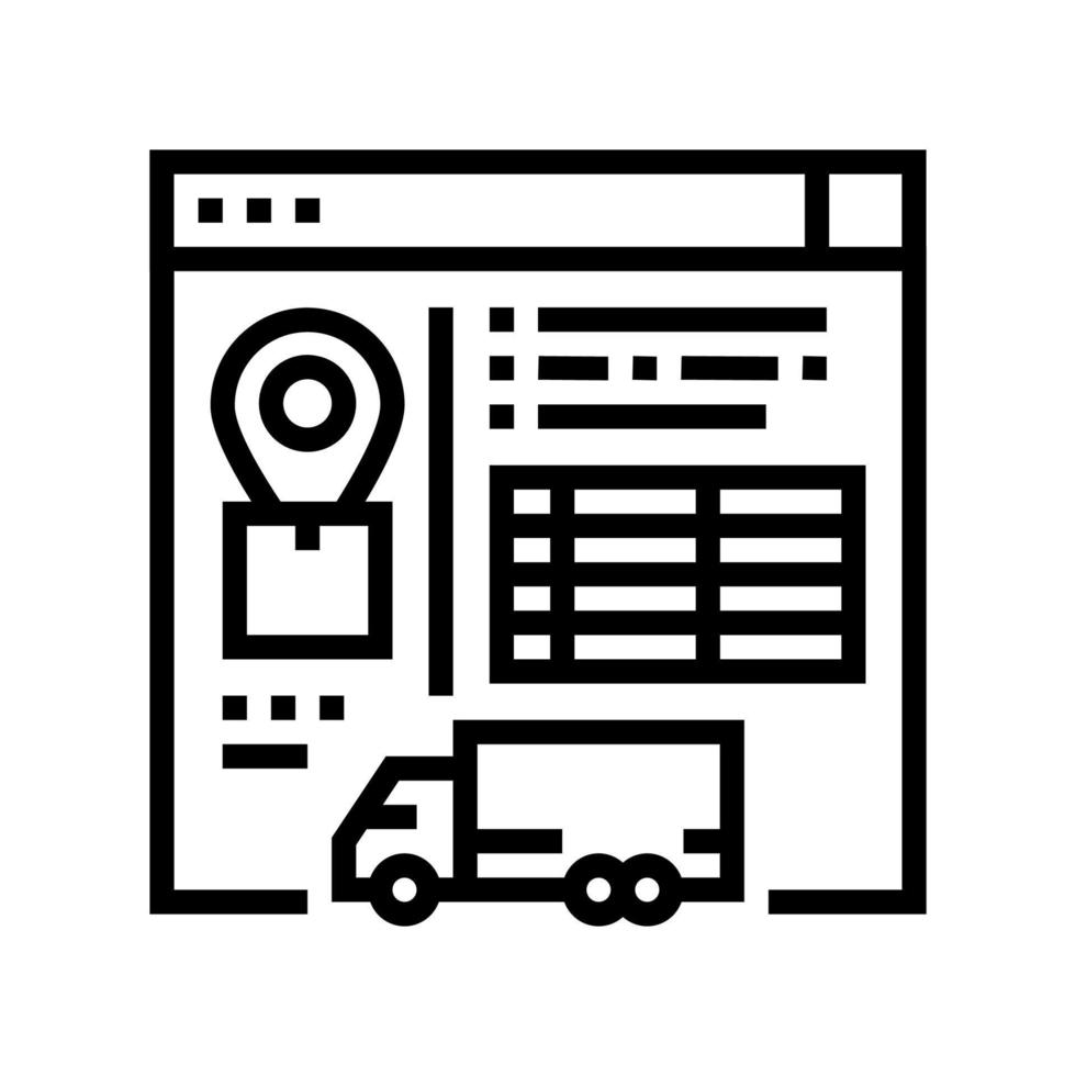 shipment trends report line icon vector illustration