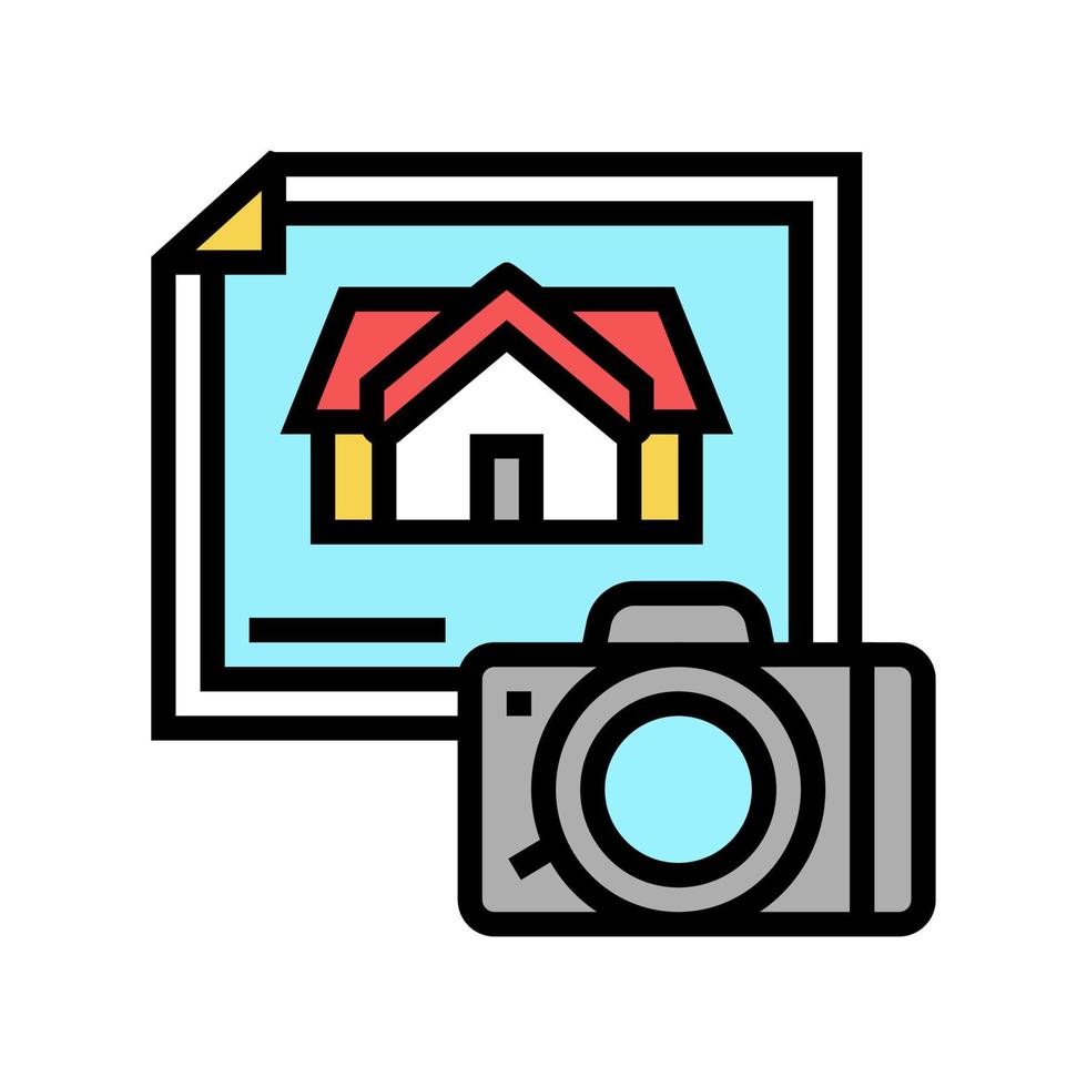 property photography color icon vector illustration