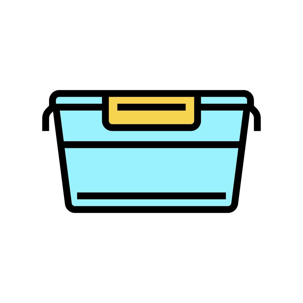 food container plastic color icon vector illustration