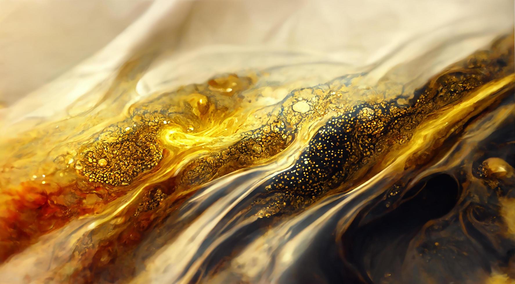 Luxurious abstract painting fluid art . A mixture of colors, waves and golden curls. For posters, other printed materials. 3d render photo