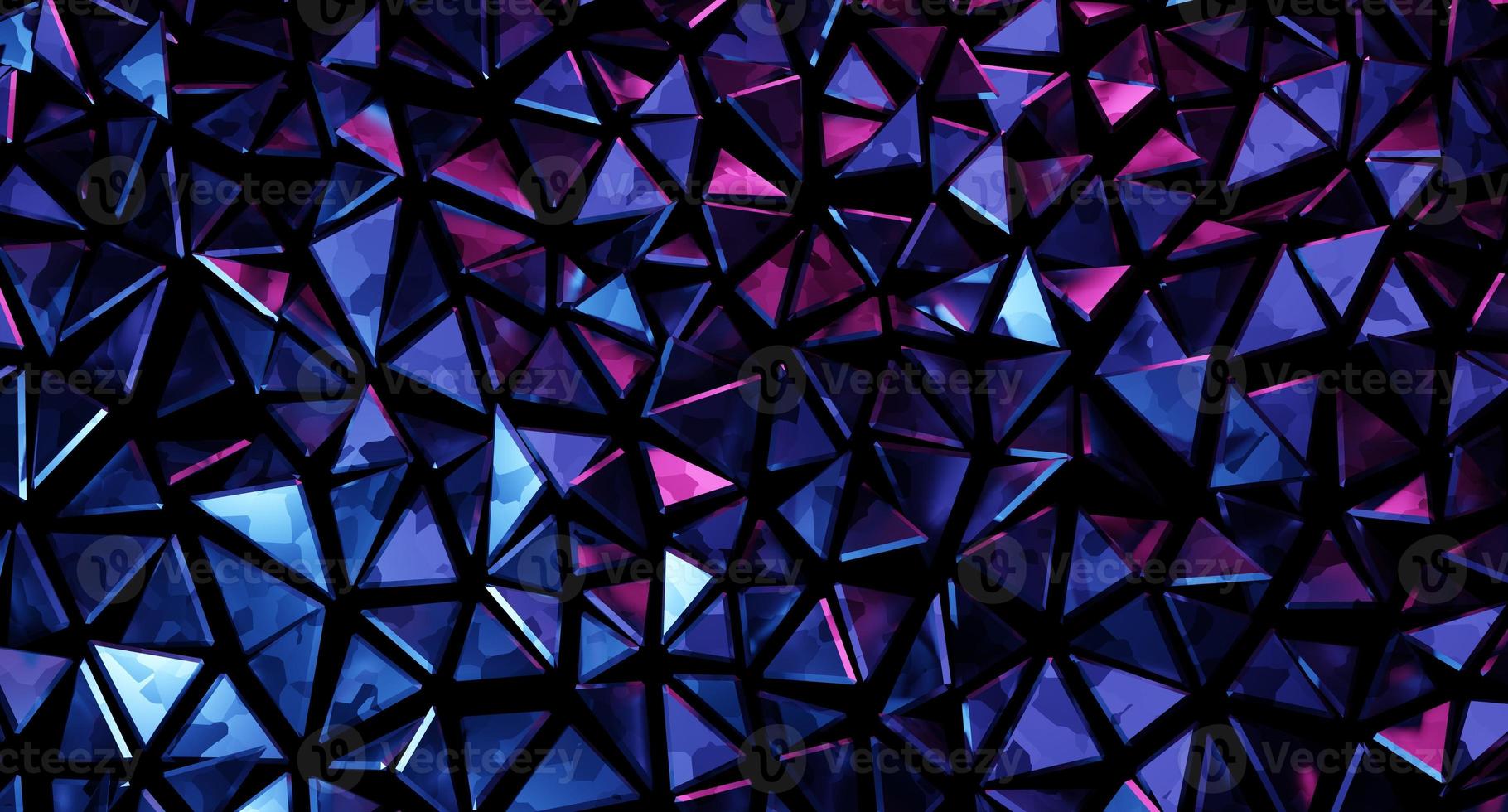 Abstract polygonal mosaic background consisting of triangles. 3D Rendering. photo