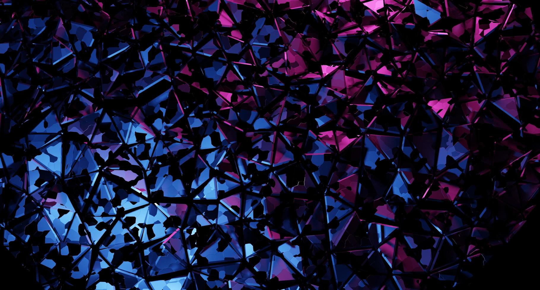 Abstract polygonal mosaic background consisting of triangles. 3D Rendering. photo