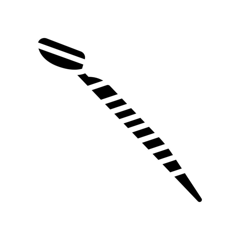 Ilustración de vector de icono de glifo de ceja de afeitar facial