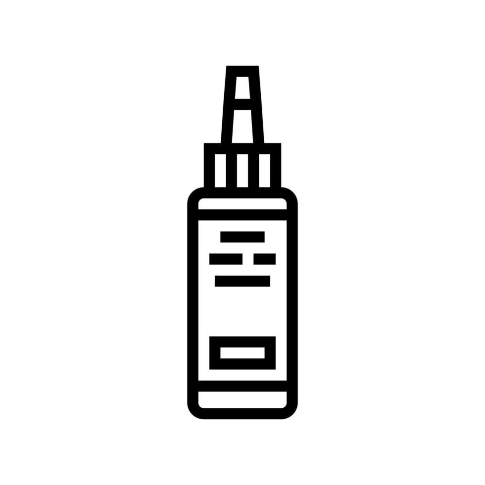 hair growth serum line icon vector illustration