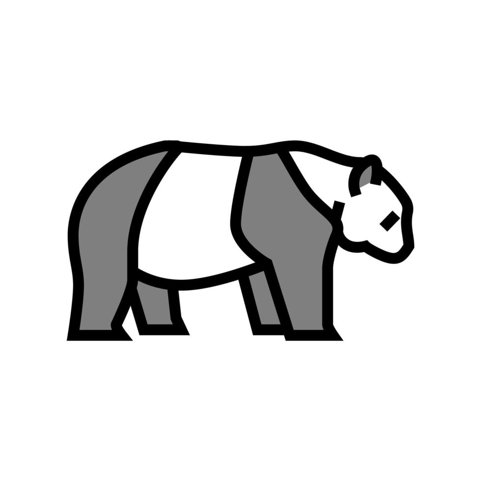 panda animal in zoo color icon vector illustration