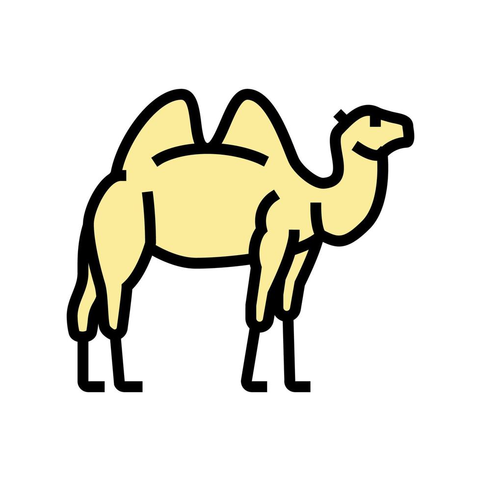 camel animal in zoo color icon vector illustration