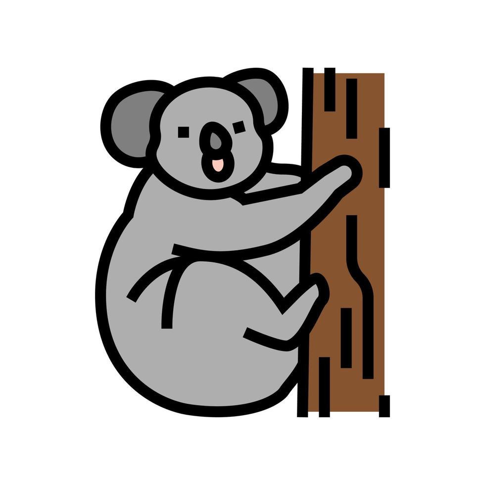 koala animal in zoo color icon vector illustration