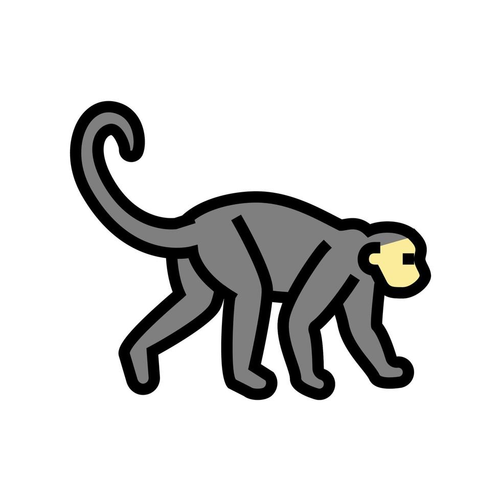 monkey animal in zoo color icon vector illustration