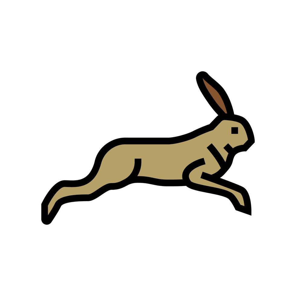 hare wild animal color icon vector illustration