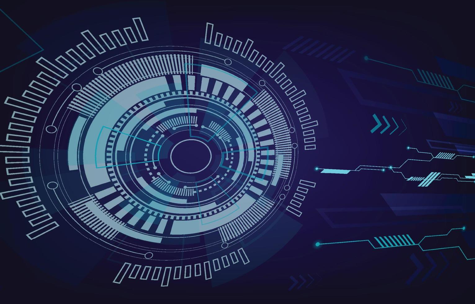 Technology background vector. Control and data display screen. Fast digital data transmission. HUD and connection circuit. vector