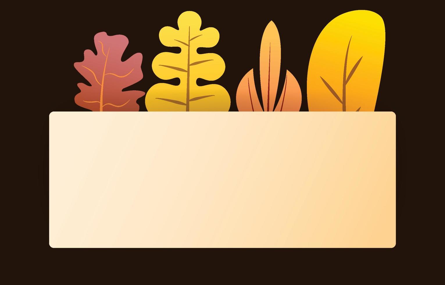 fondo de otoño con hojas de color amarillo dorado con marcos cuadrados y espacio libre, concepto de otoño, para papel tapiz, postales, tarjetas de felicitación, páginas web, banners, ventas en línea. ilustración vectorial vector