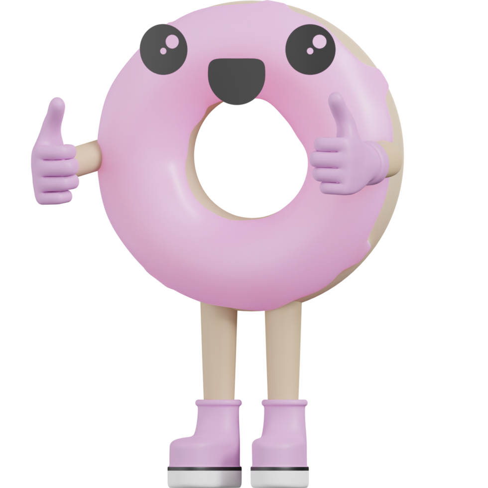 3d Isolated Donut with various expressions png