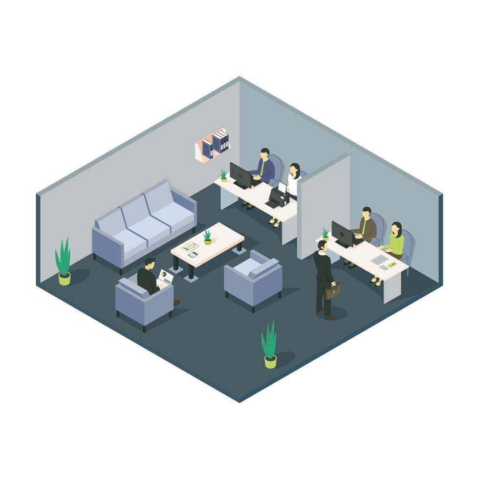 Professional Office Worker Isometric vector