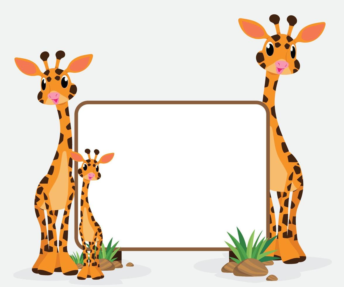 Cute animals in Zoo, Placards and banner in zoos Design for banner, layout, annual report, web, flyer, brochure, ad. vector