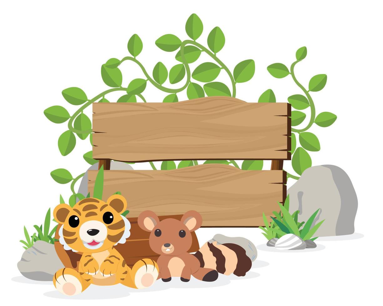 lindos animales en el zoológico, pancartas y pancartas en el diseño de zoológicos para pancarta, diseño, informe anual, web, volante, folleto, anuncio. vector