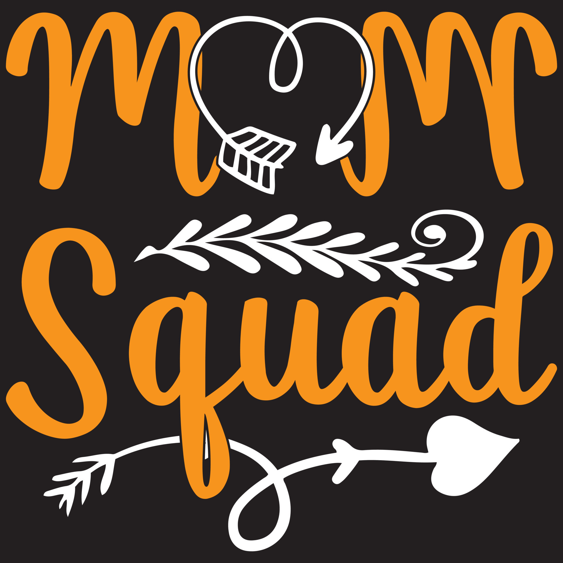 Mom Squad - Mom-Mother’s Day T-shirt And SVG Design, Vector File, can