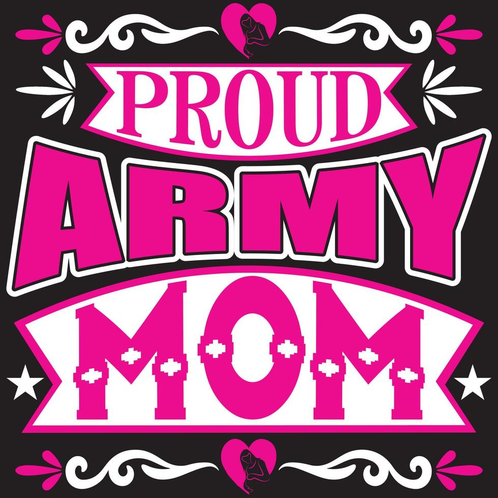 Proud Army Mom vector
