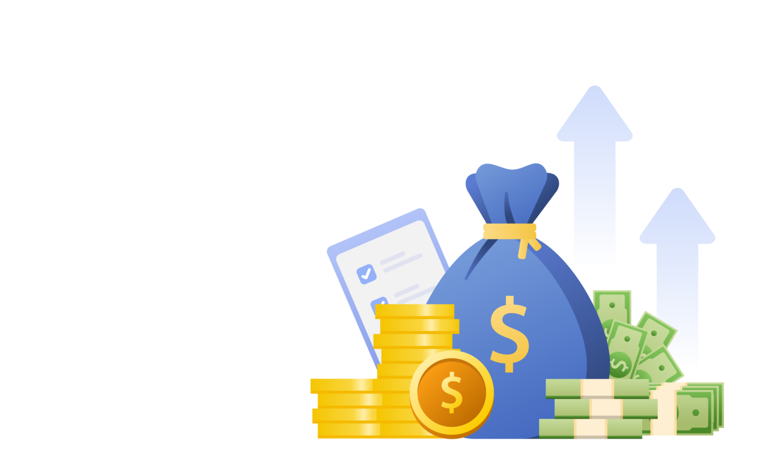 Financial management concept and investment, Banner template of payment with money. png