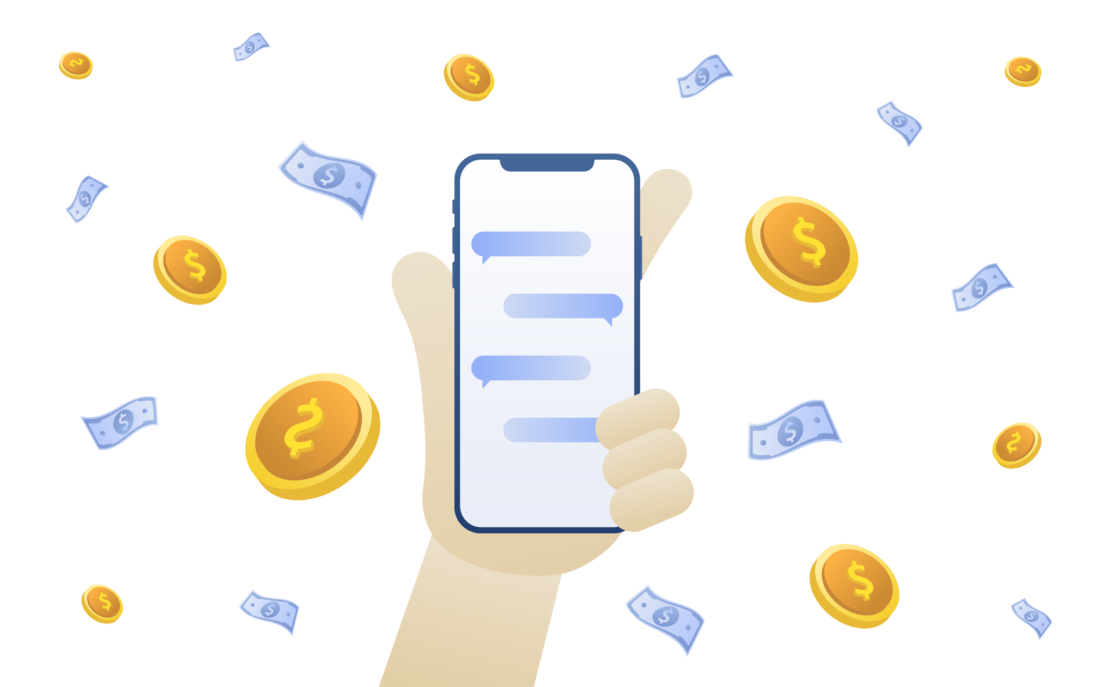 Financial management concept and investment, Banner template of payment with money. png