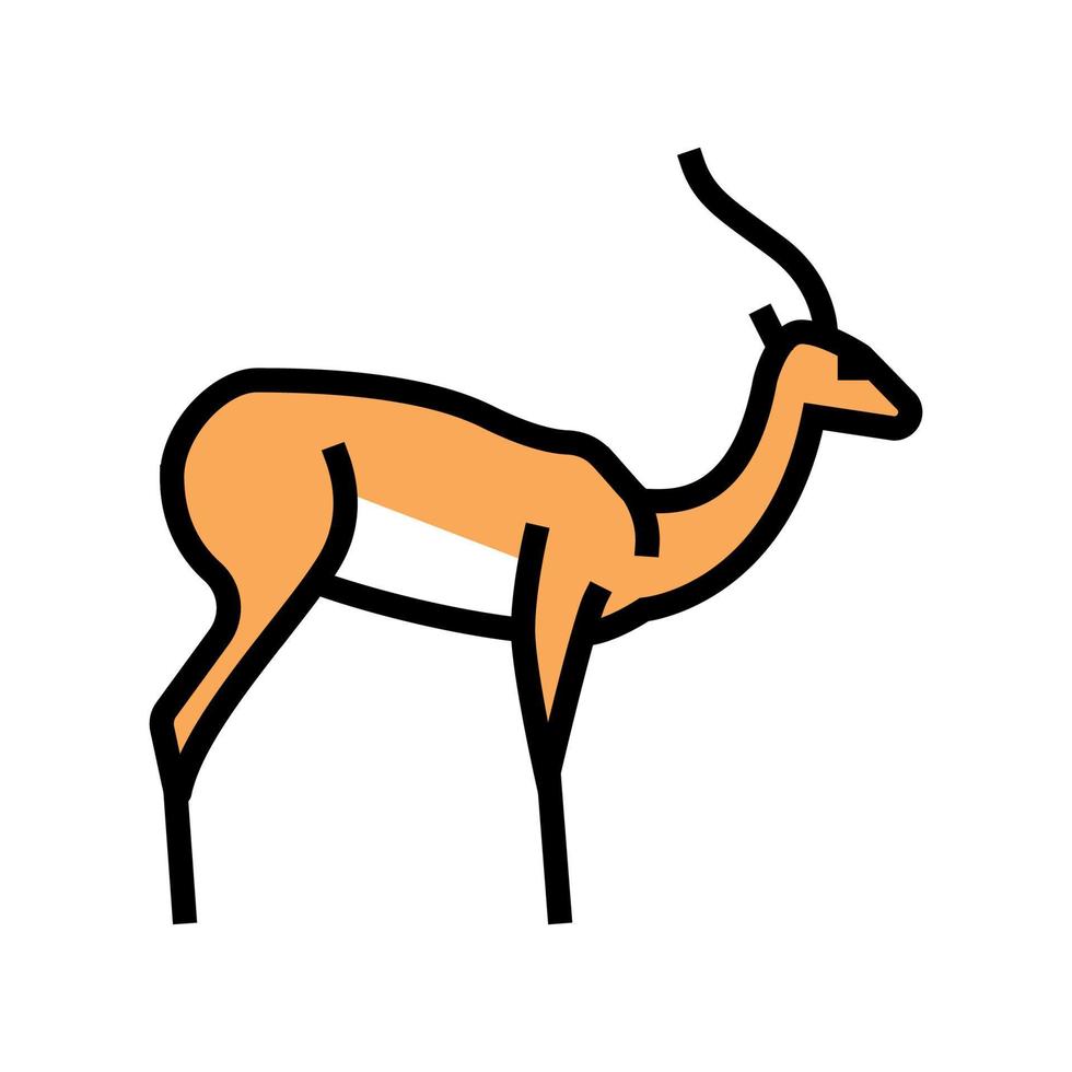 antelope wild animal color icon vector illustration