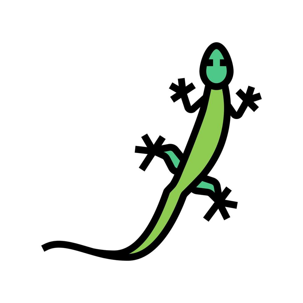 lizard wild animal color icon vector illustration