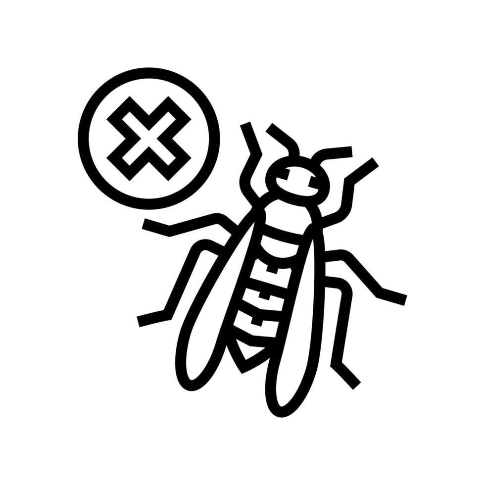 wasp control line icon vector illustration