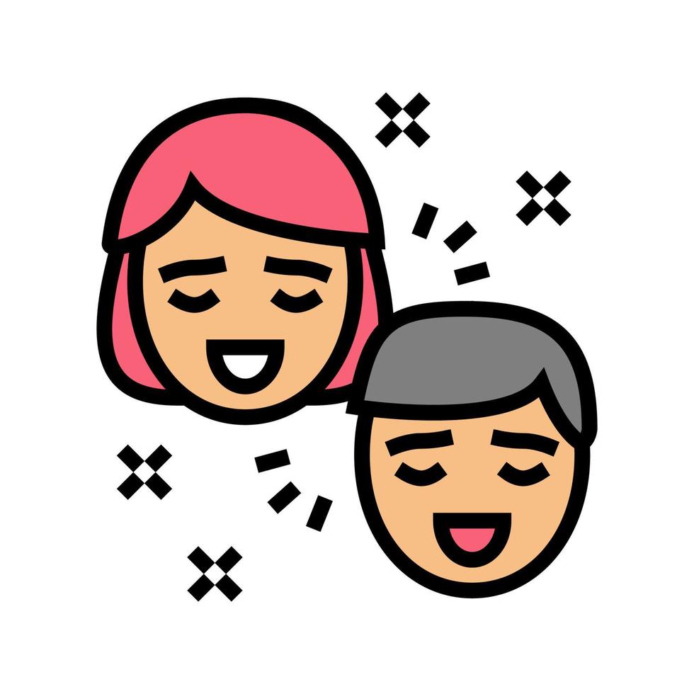 relationship color icon vector illustration