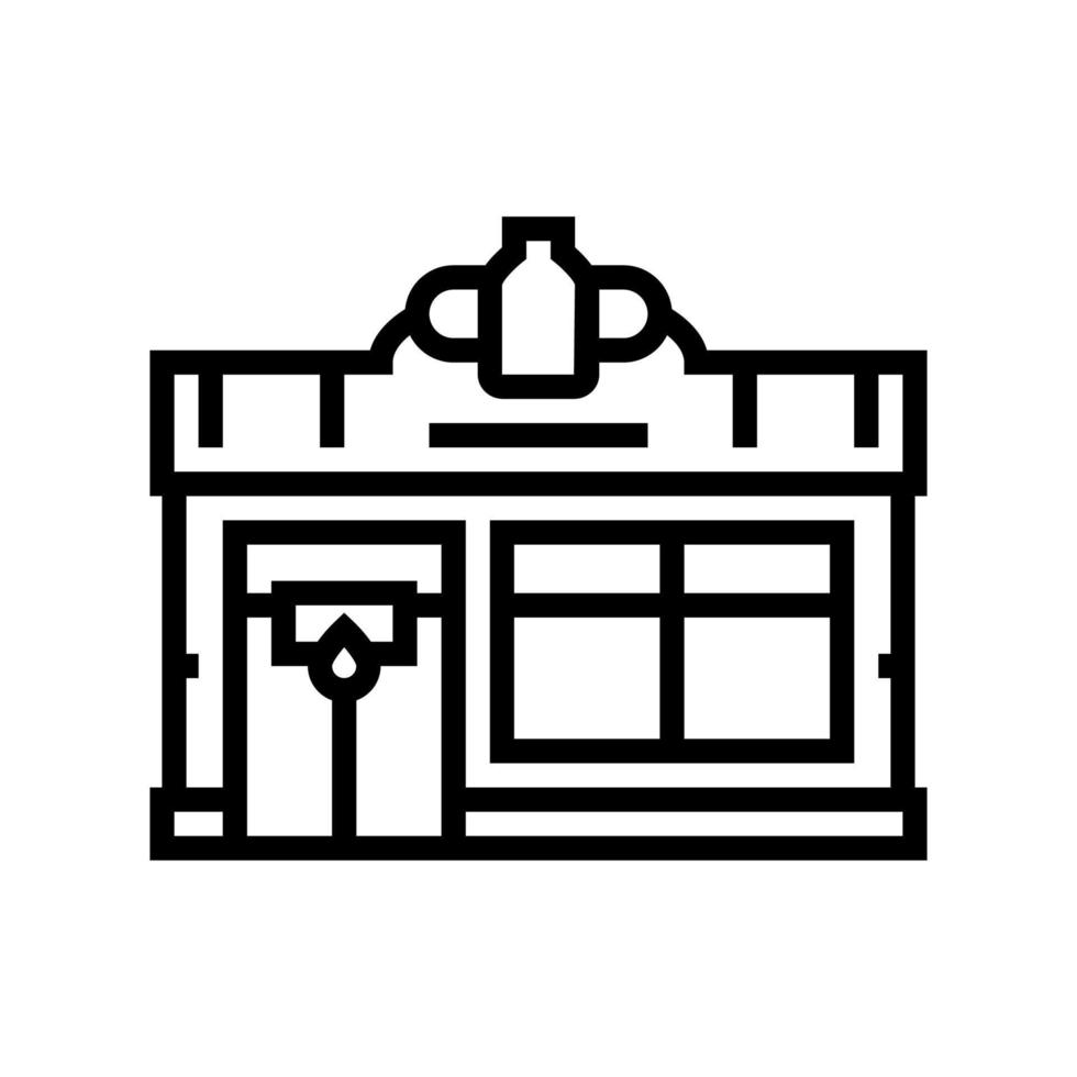 ilustración de vector de icono de línea de tienda de agua