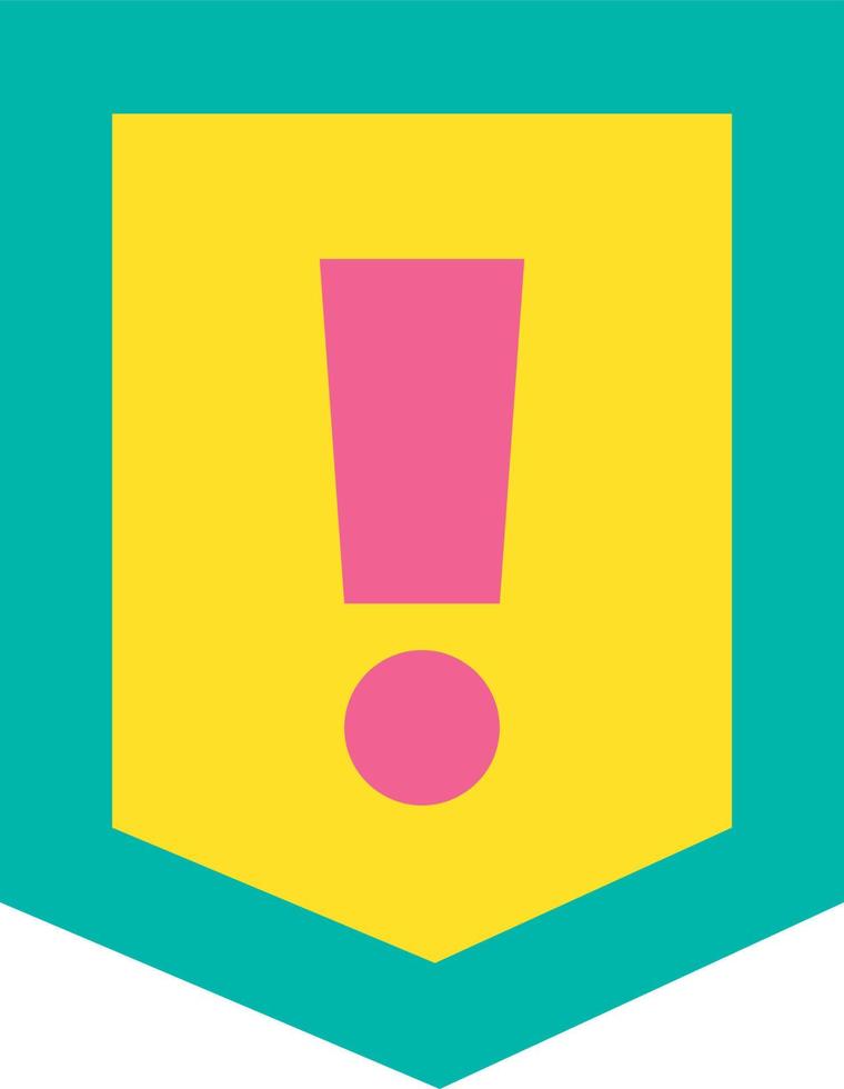 Design Style Concept of Exclamation Mark Icon vector