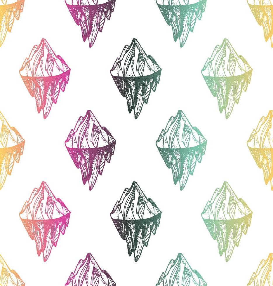 Mountain iceberg peak vector