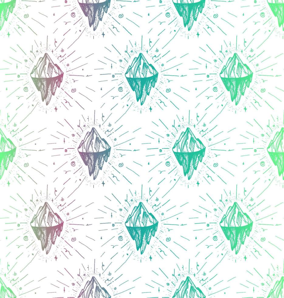 Mountain iceberg peak vector