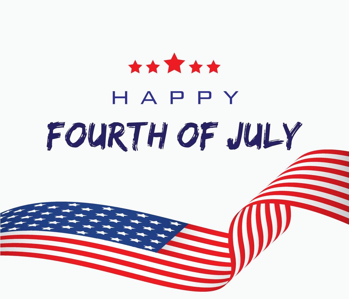 Happy Fourth of July American independence day background vector. American independence day. vector