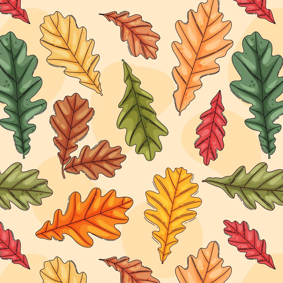 Autumn oak leaf seamless pattern. Coloured tree leaves print 10224391 Vector Art at Vecteezy autumn-oak-leaf-seamless-pattern-coloured-tree-leaves-print-10224391-vector-art-at-vecteezy