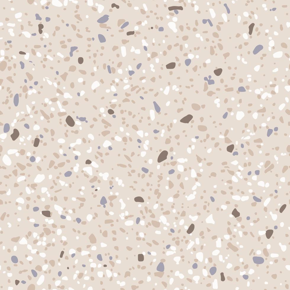 Terrazzo floor marble seamless hand crafted pattern. Traditional venetian material. Small parts of granite and quartz rocks and sprinkles mixed.Abstract vector background for architecture designs