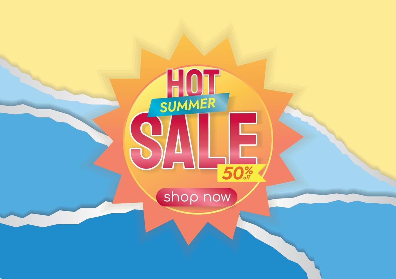 diseño de banner de venta de verano para sitio web vector