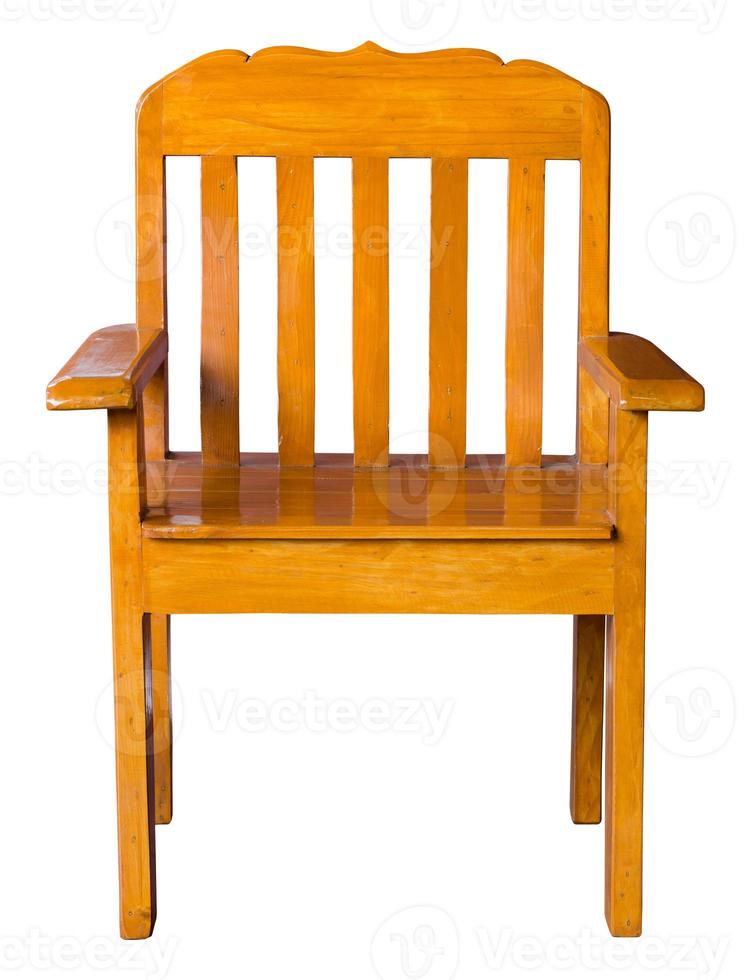 wooden chair isolated on white with clipping path photo