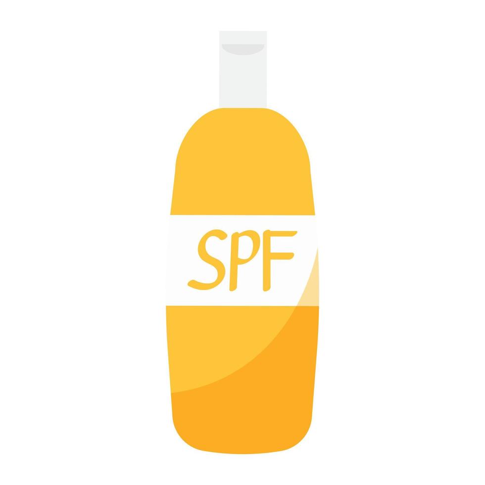 Sunscreen. SPF. UV protection. Vector illustration.