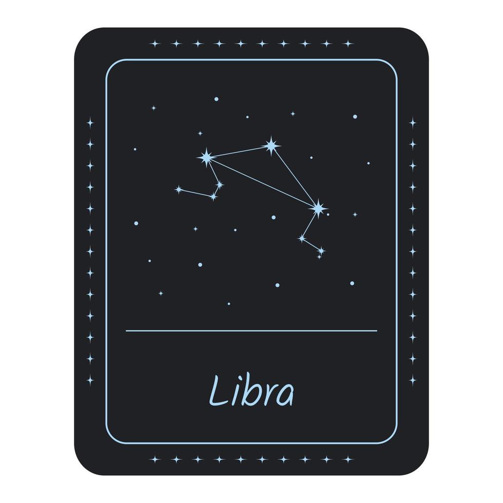 constelación de estrellas del zodíaco libra. ilustración vectorial vector