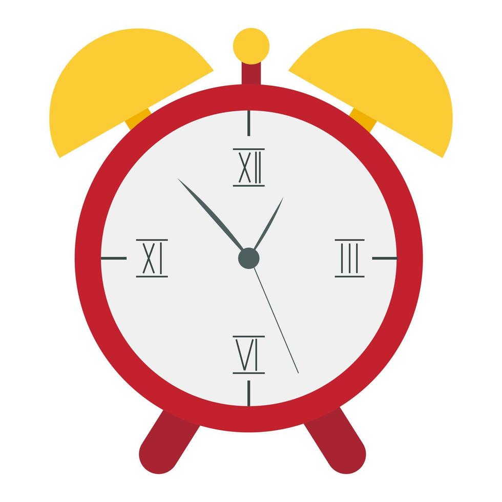 Alarm. Back to school. Alarm clock in flat style. Vector illustration