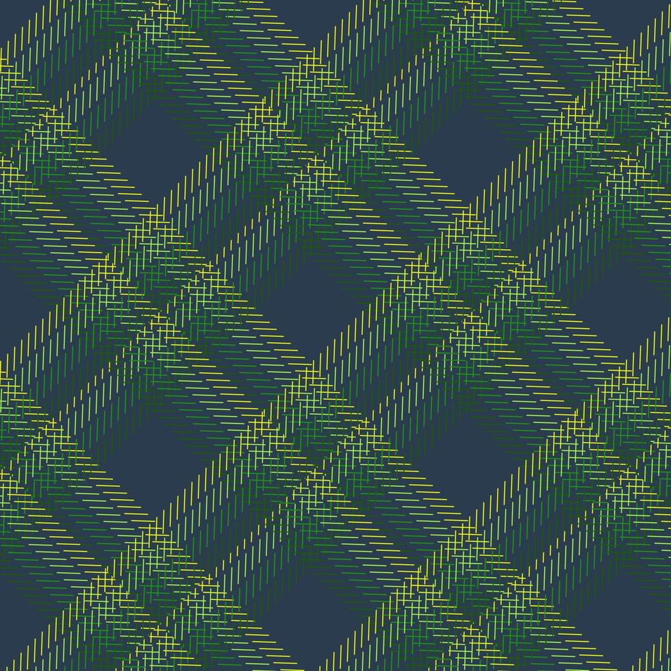 Seamless pattern in blue, green and yellow checkered. Checkered background. Vector illustration.