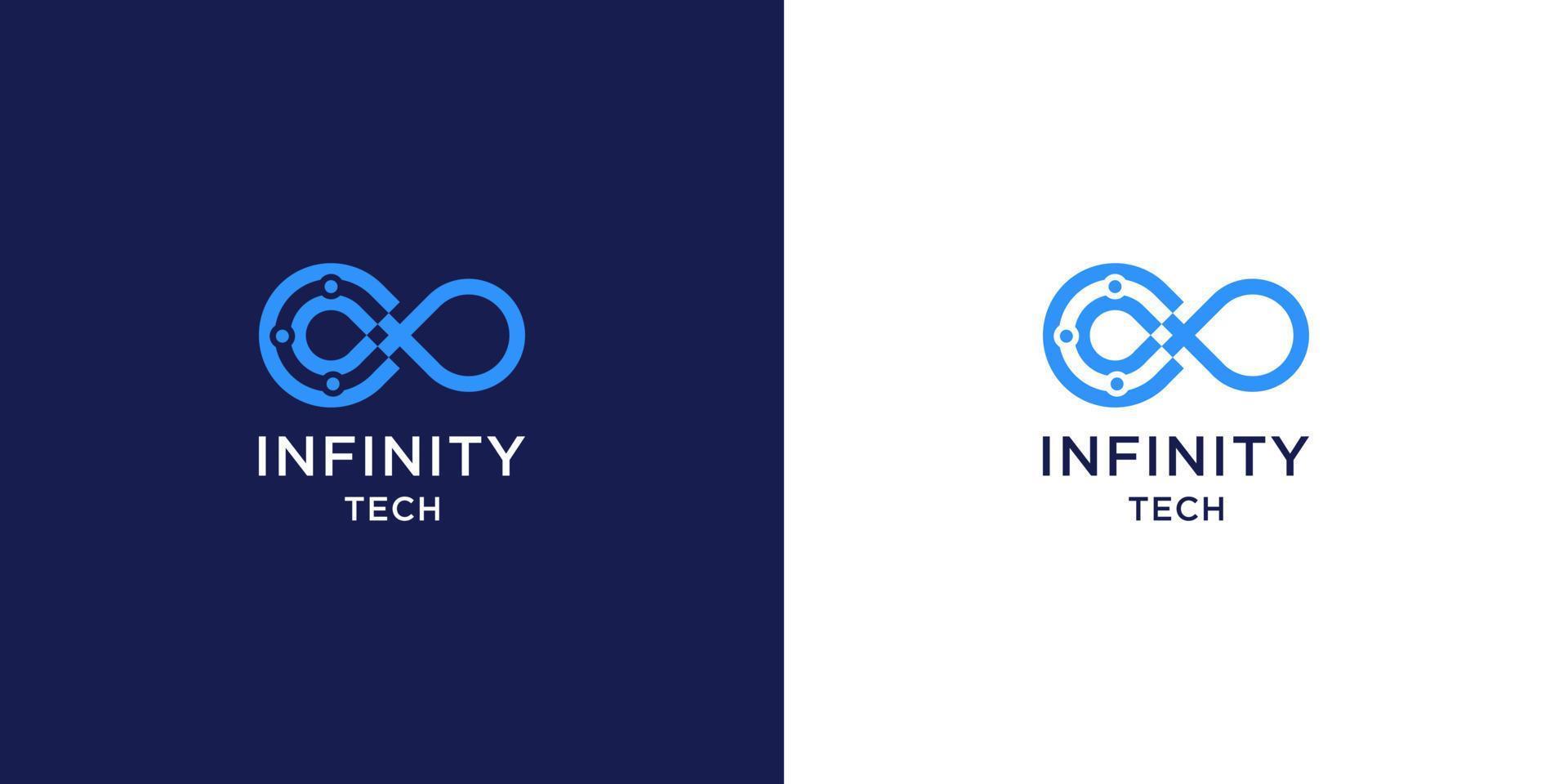 logotipo de tecnología infinita vector