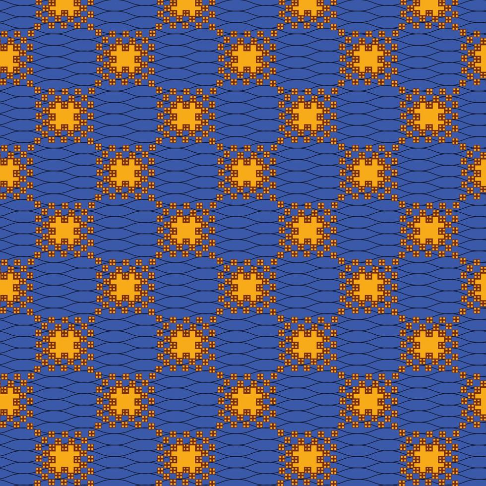 African wax textile Print vector