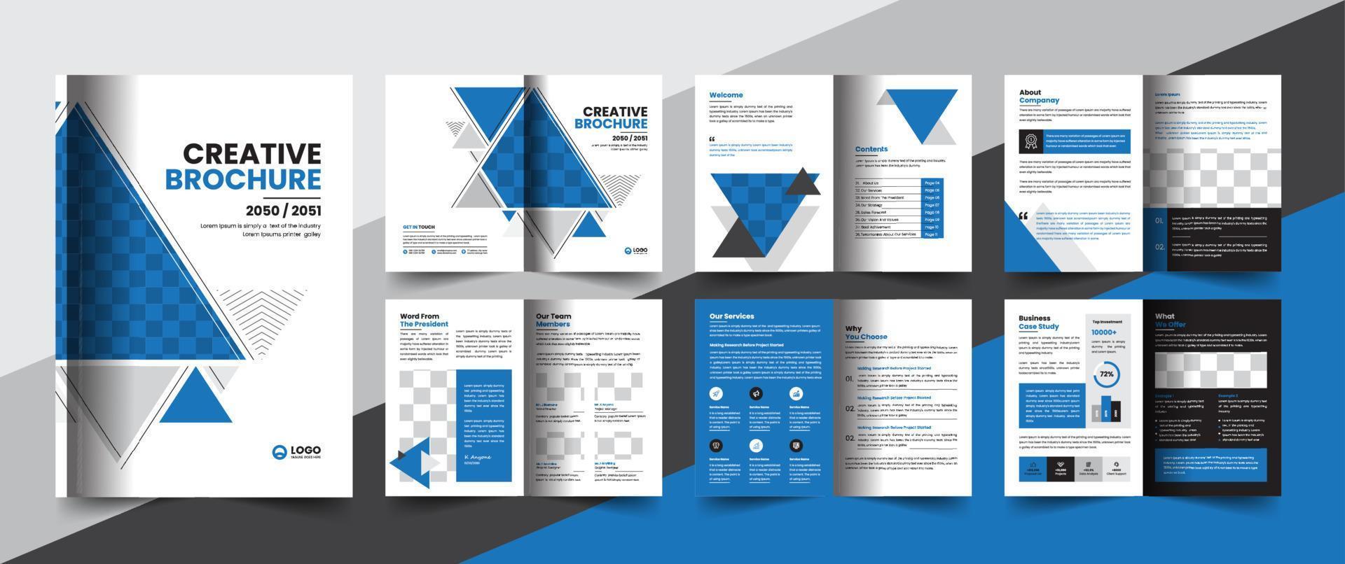 folleto de perfil de empresa corporativa folleto de informe anual diseño de concepto de diseño de propuesta comercial vector